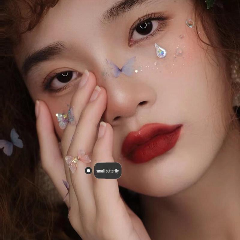 Self-Adhesive Teardrop Rhinestone Face Stickers – Glitter Jewelry for Kids