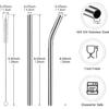 [10 Pcs] Reble Metal Boba Straws - 9.45" Long 0.47" Wide Stainless Steel Boba Straw for Smoothie, Bubble Tea, Milkshake
