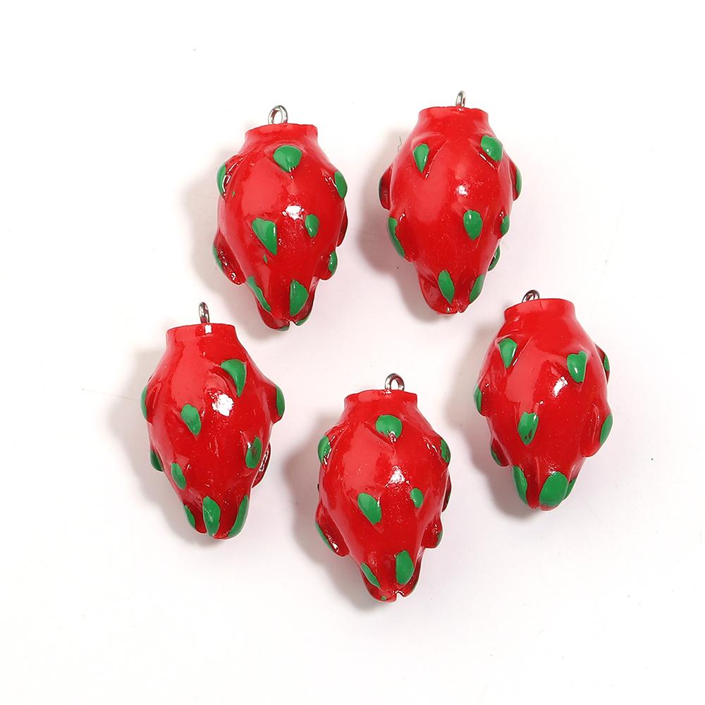 5pcs/lot Fruit Series Acrylic Pendants Colorful Apple Grape Banana Shaped Charms For DIY Earrings Necklace Jewelry Accessories