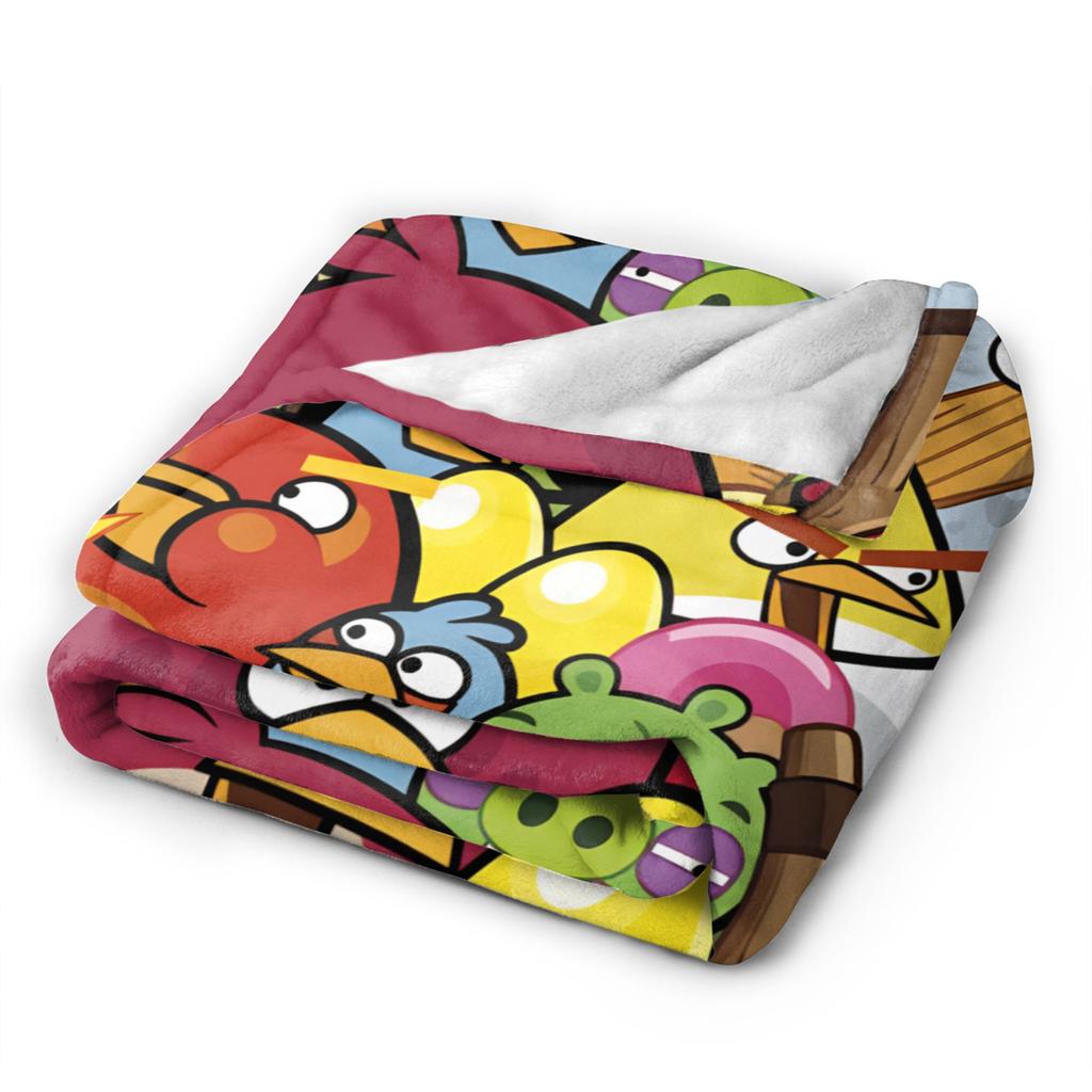 A-Angry Anime B-Birds Blanket Soft Warm Comfortable Plush Throw Blanket For Children Home Decor Flannel Bedspread Bed Cover
