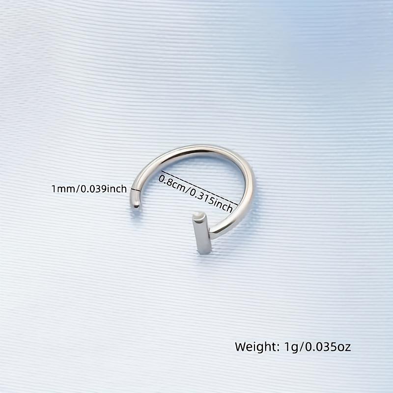 3 New Nose Rings, Stainless Steel Punctured Nose Rings, Three-color T-word Three-piece Round Lip Nails, Suitable for Daily Wear and Gifts for Friends