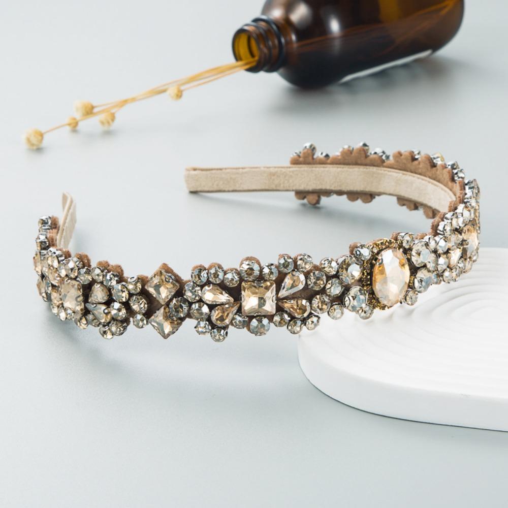 Rhinestone Full Diamond Headband European and American Hair Ties Baroque Hairbands  Hair Accessory