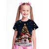 Summer Comfortable Fashionable Children's T-shirt Colorful Scenery Animal Printing Soft Comfortable Breathable Round Neck Short Sleeved T-shirt