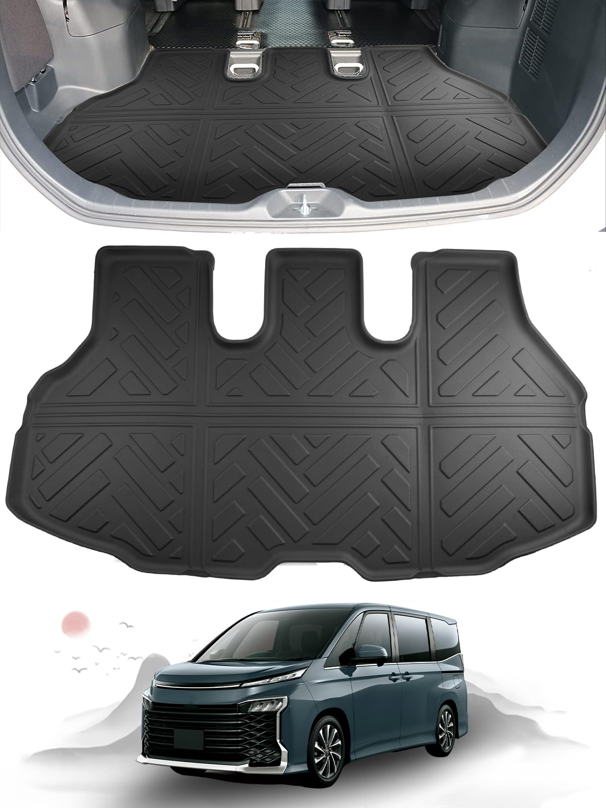 

Ruiya Складной коврик для багажника для нового Toyota Noah 90 Voxy 90 серии Багажник 3D Багажник TPE Легко в багажник Новый Noah 90 серии Индивидуальная моющаяся серия,