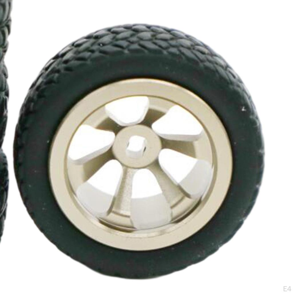 4 Pieces RC Car Rubber Tires&Wheel Rims 30mm for K969 K979 K989 P929 P939 284131 1:28 Scale Parts