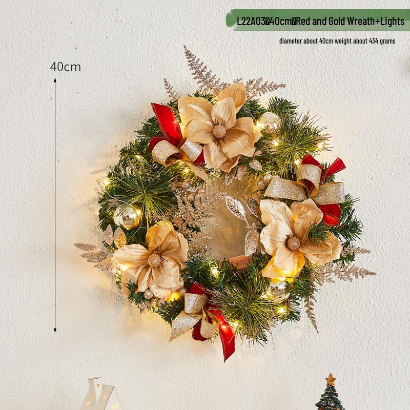 Creative Christmas Door & Window Wreath - Rattan Wall Hanging Ornament for Holiday Decor