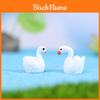 Charming Resin Swan Figurine For Miniature Gardens And Succulent Decorations