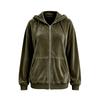 Giacca Maglione Lunga con Cappuccio e Zip da Donna, Casual, per l'Uso Quotidiano