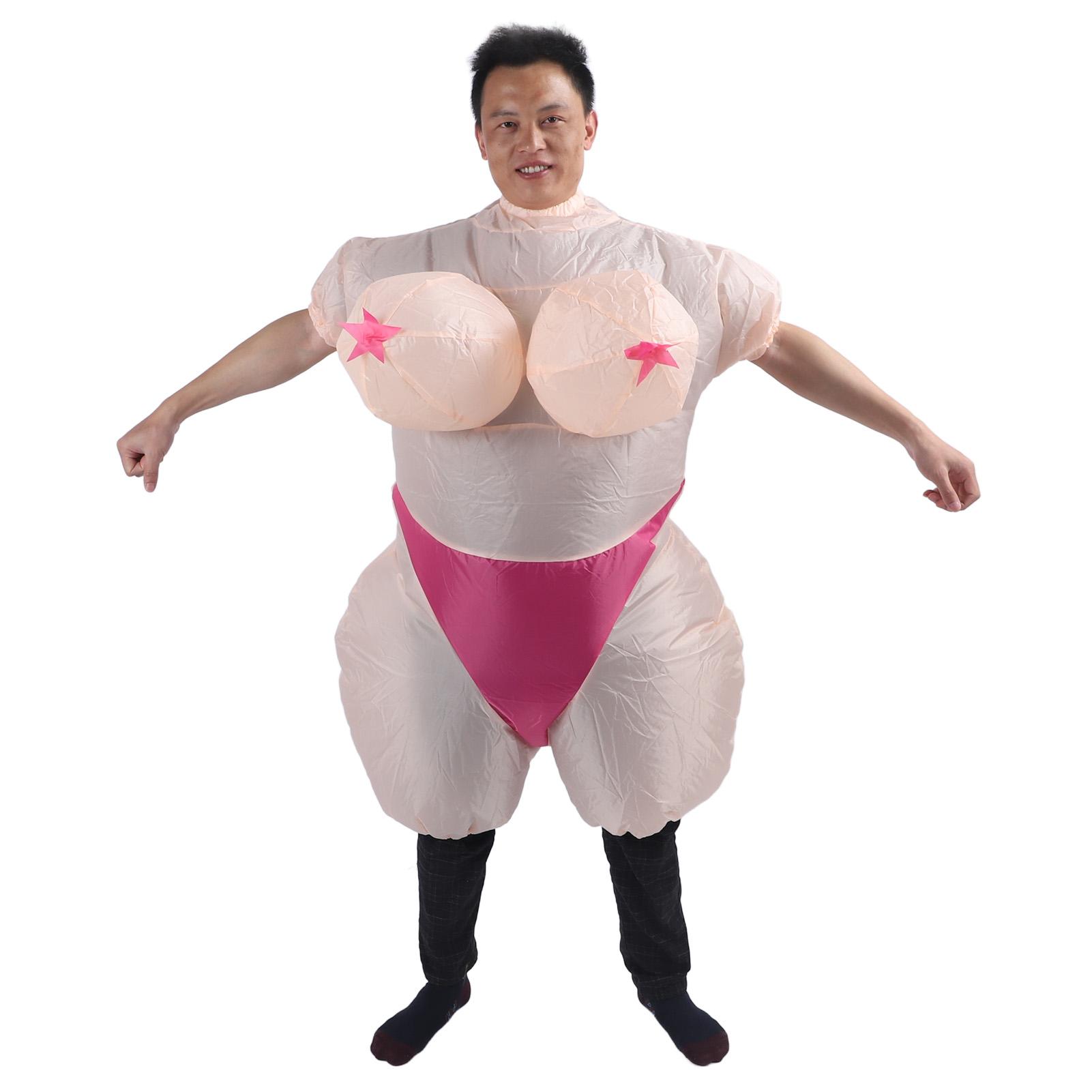 

Надувной костюм для взрослых Полиэстер Женский с большой грудью Косплей Смешной Надувной Костюм на Хэллоуин для вечеринки В помещении и на улице