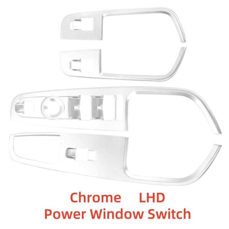 Car Styling Tools Power Window Switch For Alfa Romeo Stelvio 2017 2018   Chrome ABS Plastic Cars Decoration Accessories Chrome