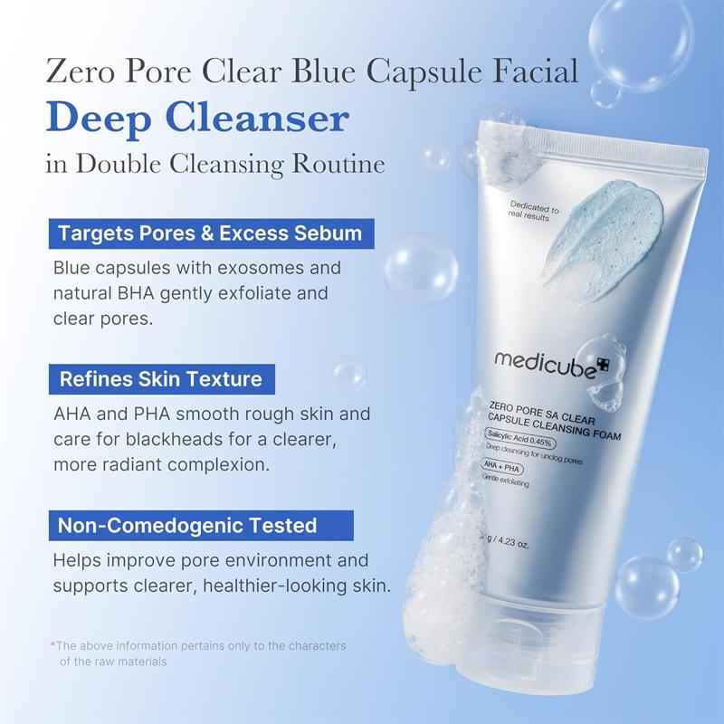 Medicube Mousse nettoyante Zero Pore SA Clear Capsule 120 g