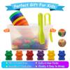 Montessori Rainbow Weight Bear Zabawki dla dzieci Sorter kolorów Materiał do liczenia Gra edukacyjna z matematyką Zabawki edukacyjne dla dzieci Nowe