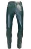 Lambskin Pant's Men Track Stylish Wear Jean High Quality Genuine Green Leather