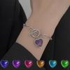 Braccialetti Umore Cuore Pesca Ciondolo Amore Braccialetti Controllo Temperatura Cambio Colore Collana Catena Acciaio Inossidabile Gioielli Donna