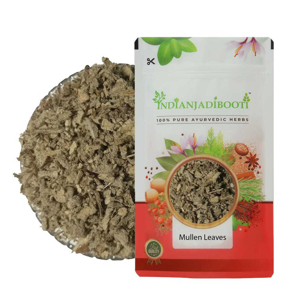 Indian Jadi Booti Mullein Leaves (Gidar Tamakhu) for Respiratory Support & Lung Detox - Premium Grade 100% Pure Dried Herb for Herbal Tea & Seasona
