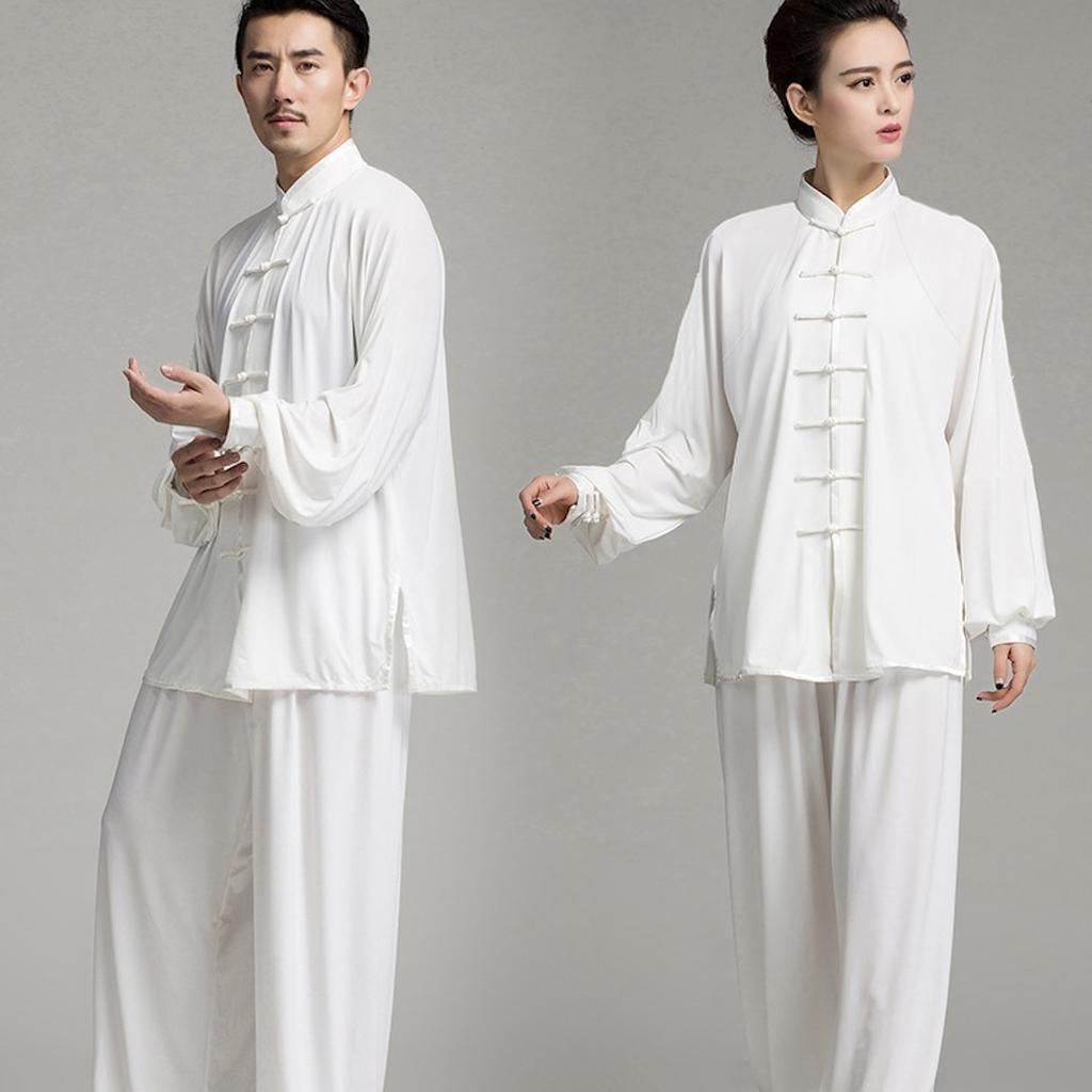 Tai Chi Clothing Chinese Kung Fu Uniform Adults Long Sleeve Embroidery Chinese Morning Exercise Costumes for Men… More