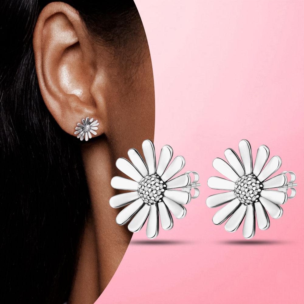 Earrings Silver 925 Earrings Geometric Stud Earrings for Women Wedding Party Korean Style Earings S925 Fine Jewelry  Trend