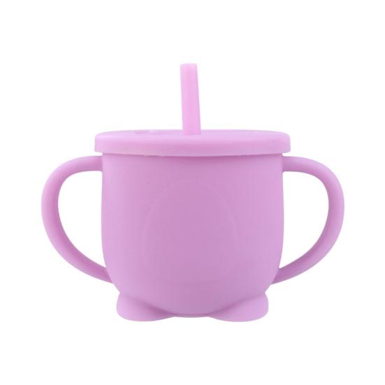 200ML Straw Cup Unbreakable Leakproof Silicone Anti-rupture Toddler Sippy Bottle Kids