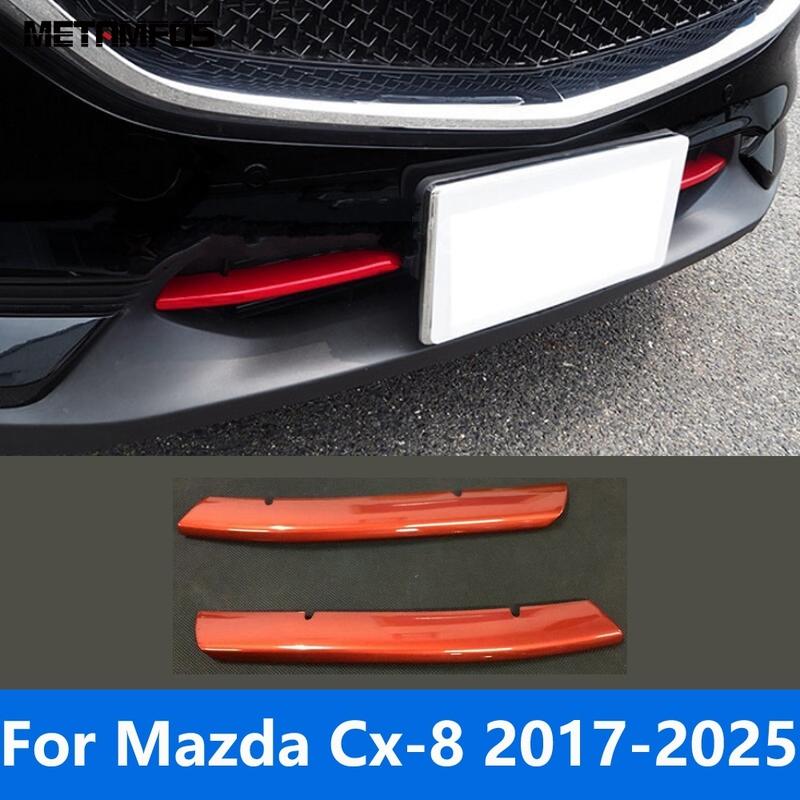 Front Bumper ert Grille Racing Grill Cover Trim Sticker For Mazda Cx-8 Cx8 2017- 2024 2025 Chrome Accessories Car Styling