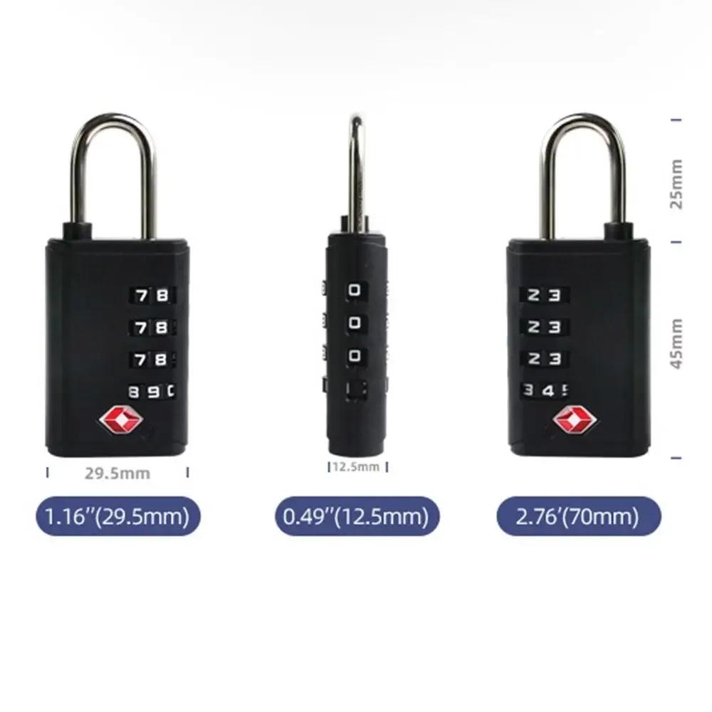 Creative TSA 4 Digit Combination Lock Anti-theft Security Tool Customs Password Lock Cabinet Padlock for Travel