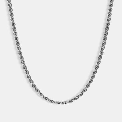 Rope Chain In White Gold 5mm Bestfriend Gift Wedding Anniversary Birthday Christmas Graduation Father’s Day, Valentine’s Day Gift for Husband