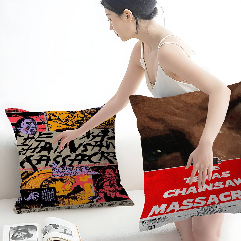 Movie T-Texas C-Chainsaw M-Massacre Pillow Cover Design cushion Cover decor Holiday Decorati