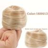 Elastic Rubber Band Straight Updo Chignon Synthetic Flower Bun Head Wig  Lazy