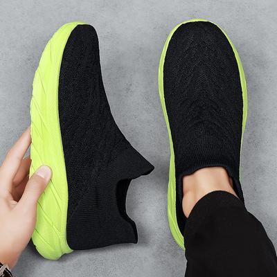 Large Size Couple Fly-woven Sneakers Platform-soled Trendy Socks Shoes Cover Feet and Pedal Men's Shoes