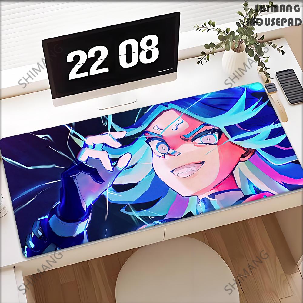 Tapete de Rato Neon Valorant Gaming XL Novo Mousepad HD XXL MousePads Borracha Natural Antiderrapante Tapete de Mesa para Mouse de Computador de Escritório