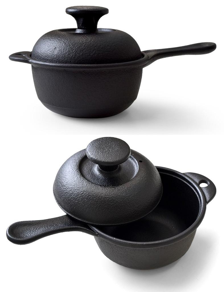 Nambu Ironware Saucepan (Mini), 15.5cm Inner Diameter, Induction Cooktop Compatible, Suitable for Direct Flame.
