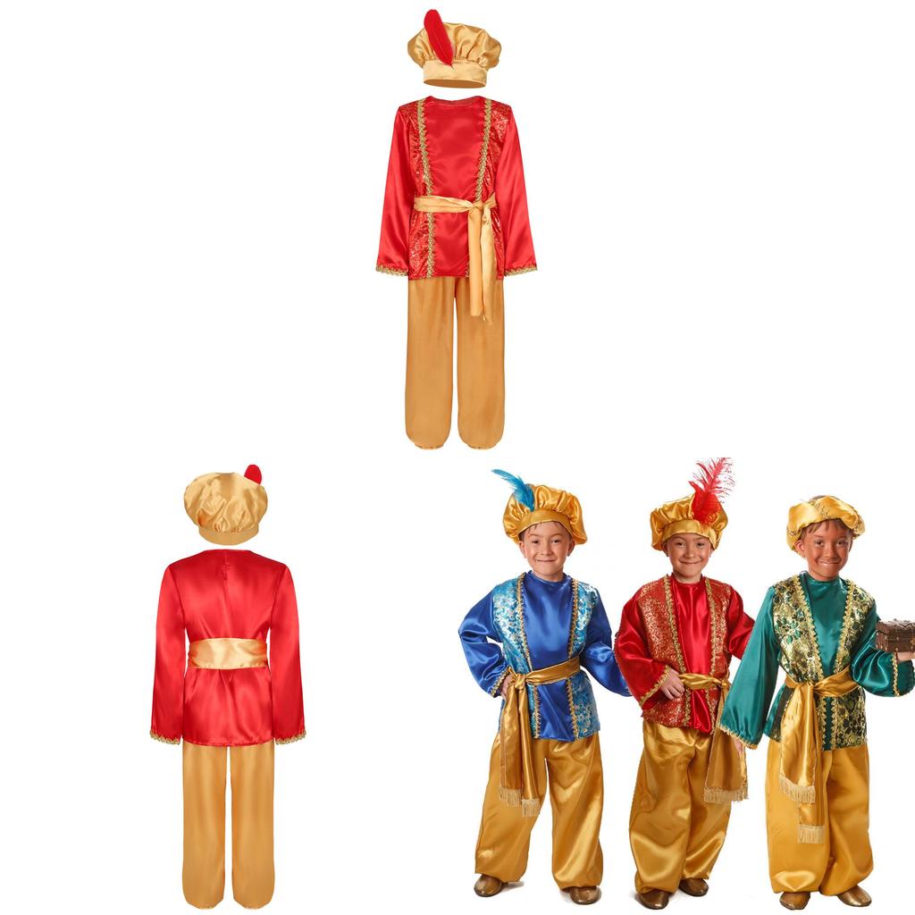 Kostým Aladina pro děti z polyesterové látky pro jevištní představení a halloweenský cosplay