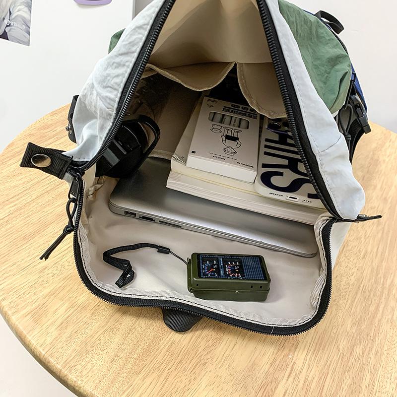 Schoolbag large capacity fashion backpack trendy brand sports outdoor travel backpack personalized color matching trend student bag wholesale