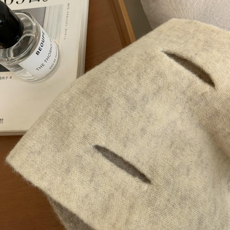 Elegant Autumn And Winter Thickened Wool Scarves for Women Imitation Cashmere Two-Tone Warm Short Scarves