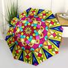 1pc Colorful Kaleidoscope Auto-Folding Umbrella with 3-Fold Design, Iron Frame, Outdoor Use, Festival Gift, Suitable for Fans, Travelers, Daily Use, P