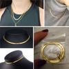 2025 High Quality Clavicle Blade Chains Dropshipping Women Gold Silver Color Stainless Steel 35+5cm Snake Choker Necklace Chain