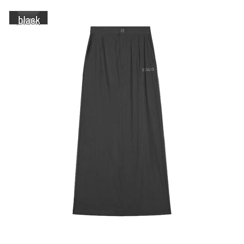 Zauo Women s Lightweight Sun Protection Two-Piece Skirt Set S чёрный