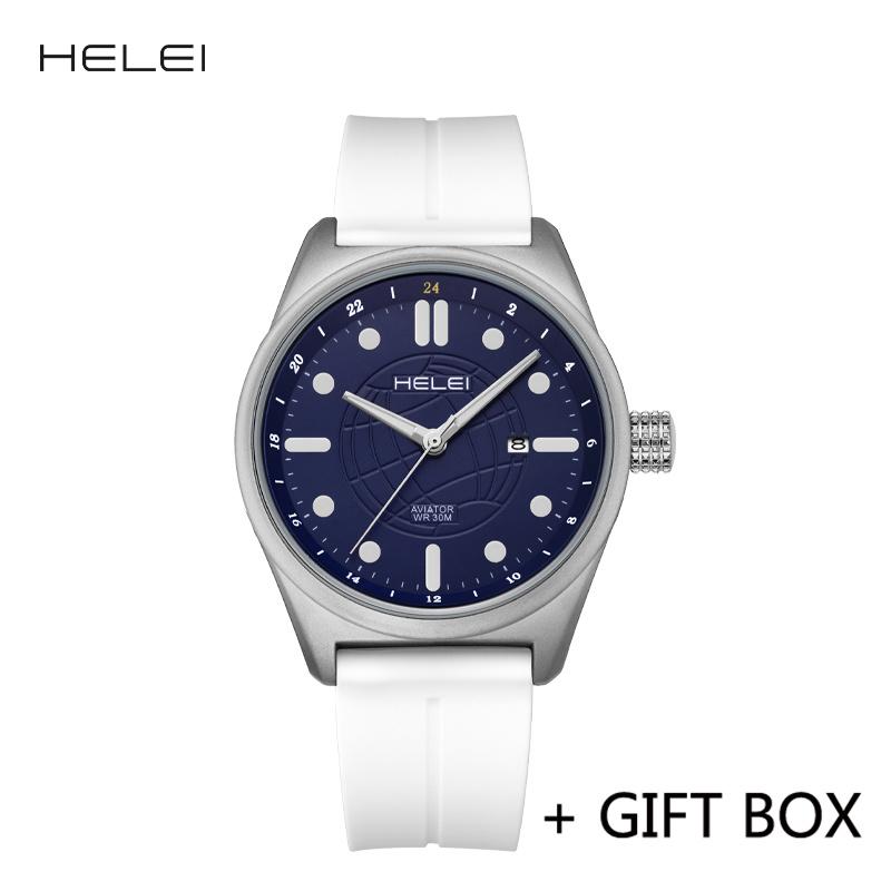 HELEI Men Watch Top Brand Luxury Military Army Waterproof Sport Male Clock Auto Date Quartz Business Original Wristwatch 9010BJ