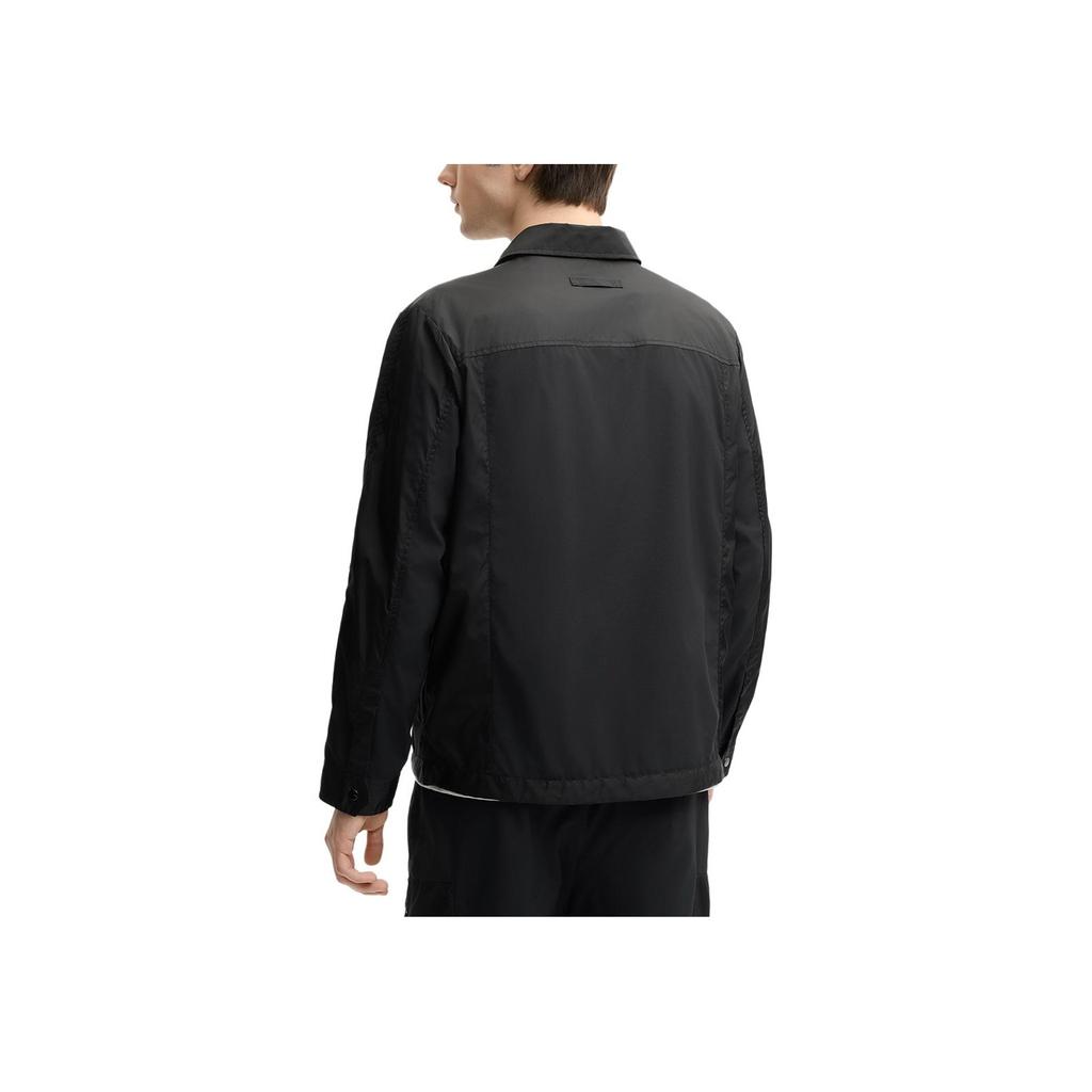 FILA Milano Series Fashion Comfortable Simple Long Sleeve Jacket Unisex Jacket Black F11M525701F-BK