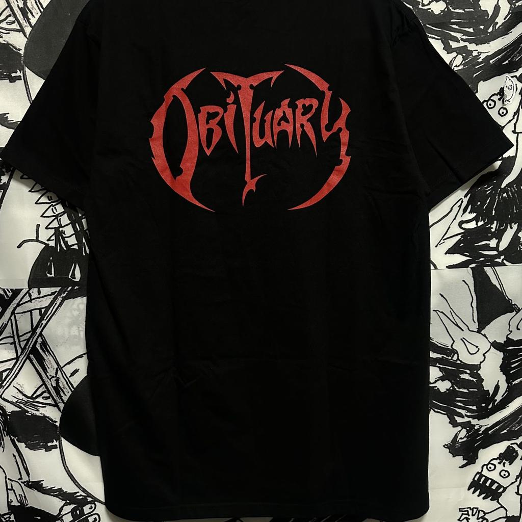 OBITUARY Liv och Död Bok Death Metal Herr- och Dam Bomulls Kortärmad T-Shirt Sommar Casual Andningsbar Amerikansk Skjorta