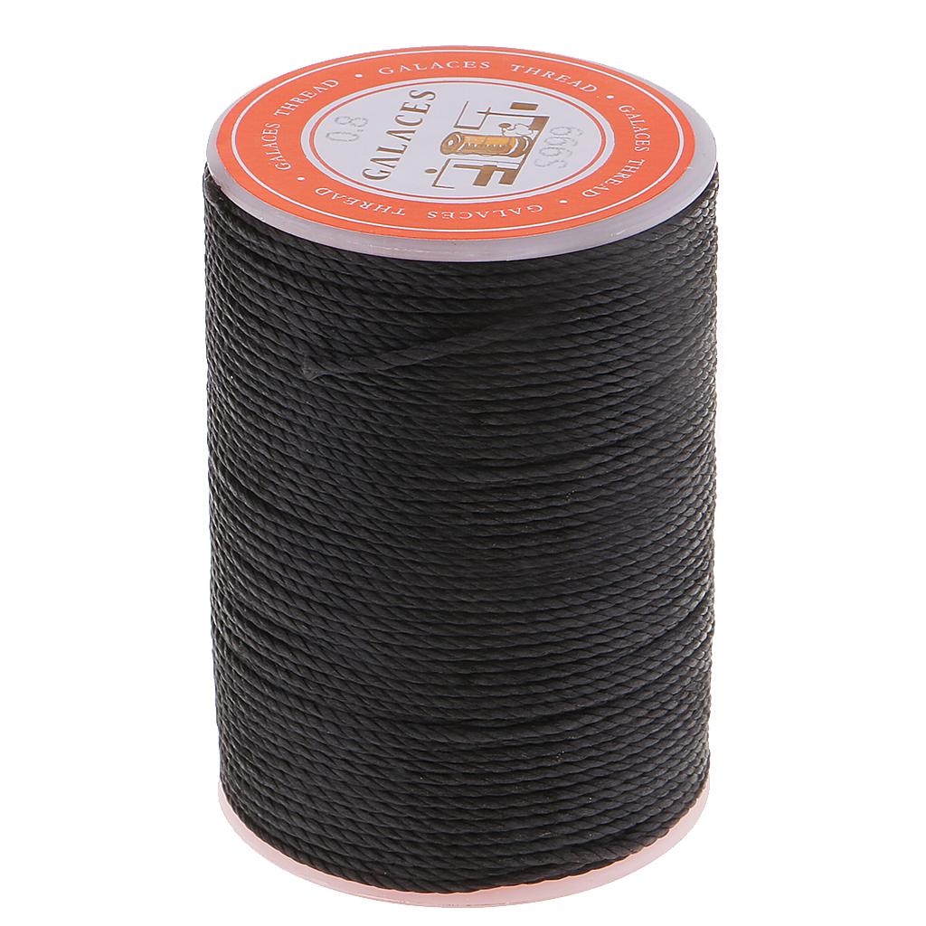 0.8mm Diameter Leather Craft Needlework Sewing DIY Round Cord Linen Thread Cord, 5 Pieces