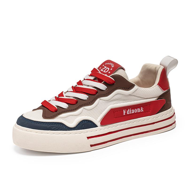 

Men s shoes new 2025 spring and autumn mesh breathable trend niche casual fashion sports men s thick baseplate shoes 2025 44