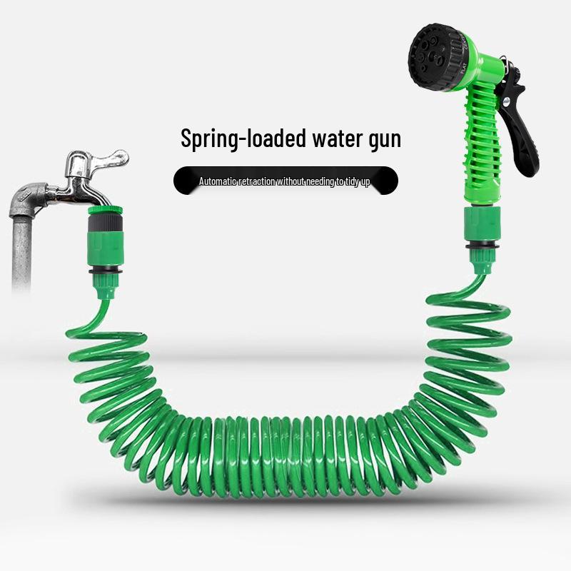 EVA High-Pressure Telescopic Spring Water Hose - Home, Garden & Car Washing, Explosion-Proof, Soft Watering Tube