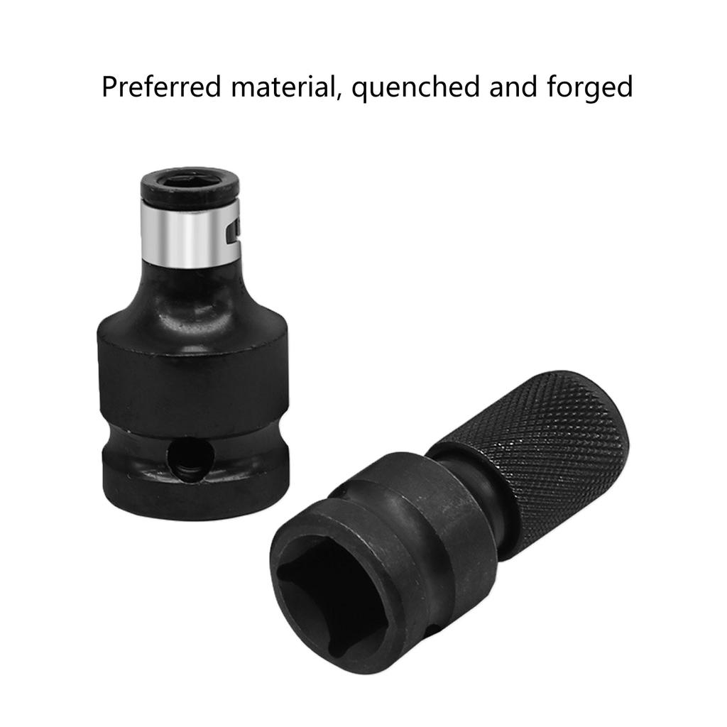 1/2 Inches Square To 1/4 Inches Impact Adapter Hex Adapter Female Socket Extension Kit Accessories For Electric Wrenches