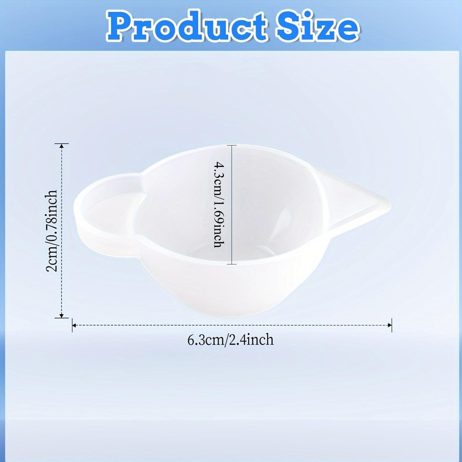 

10 шт. Овальные силиконовые мини-стаканчики для смешивания - Мерные капельницы-дозаторы для эпоксидной смолы для изготовления ювелирных изделий своими руками, Инструменты для модуляции цвета 10pcs белый
