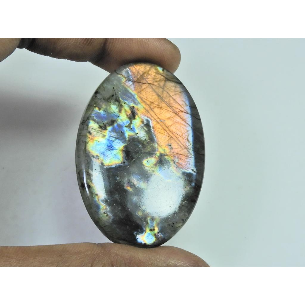 33X52X05MM Natural Purple Labradorite Spectrolite Oval Loose Gemstone 92Cts. D-402