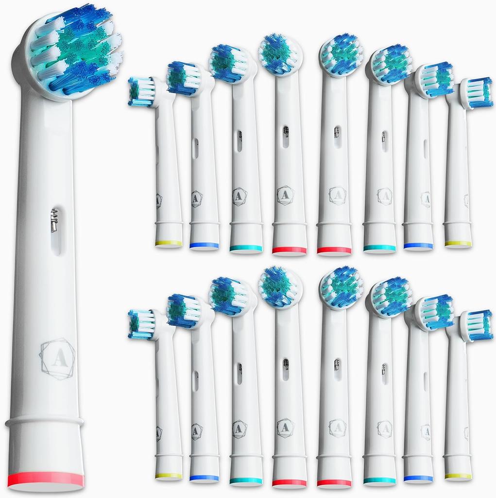 Toothbrush Heads Compatible with Oral B - 16 Pack Aster Toothbrush Head Compatible with Oral