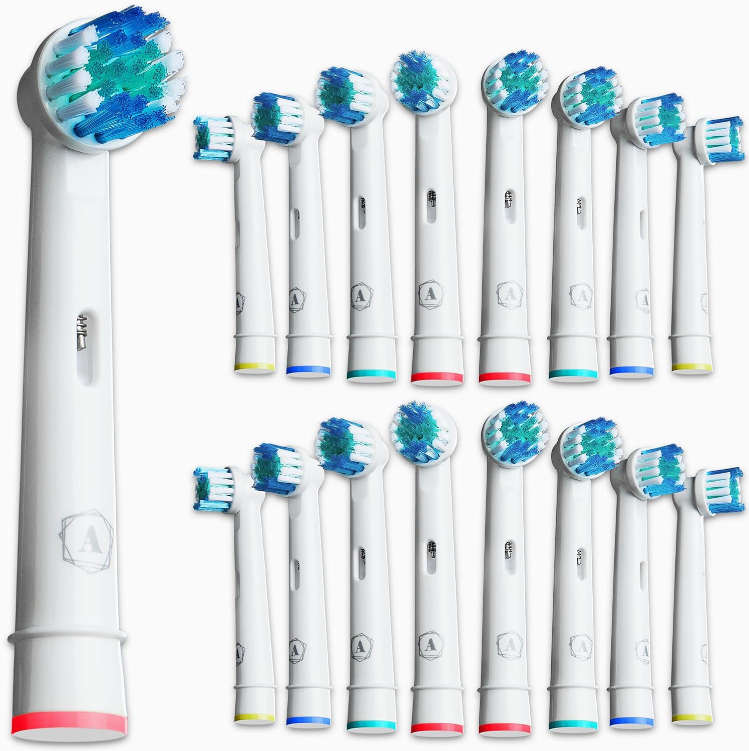 Toothbrush Heads Compatible with Oral B - 16 Pack Aster Toothbrush Head Compatible with Oral United States