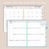2026 Planner A5 Notebook 144 Sheets Hardcover Daily Journal Calendar Multifunctional Work-Life Balance Schedule for Travel College Home
