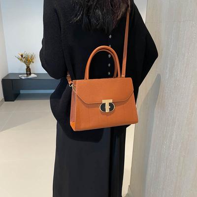 Fio de bordado da moda 2025 outono novo casual simples retrô moda portátil transversal ombro pequena bolsa quadrada