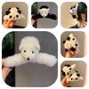 Cute Panda Plush Hair Clip Handcrafted Cartoon Clip For Women's Hairstyles